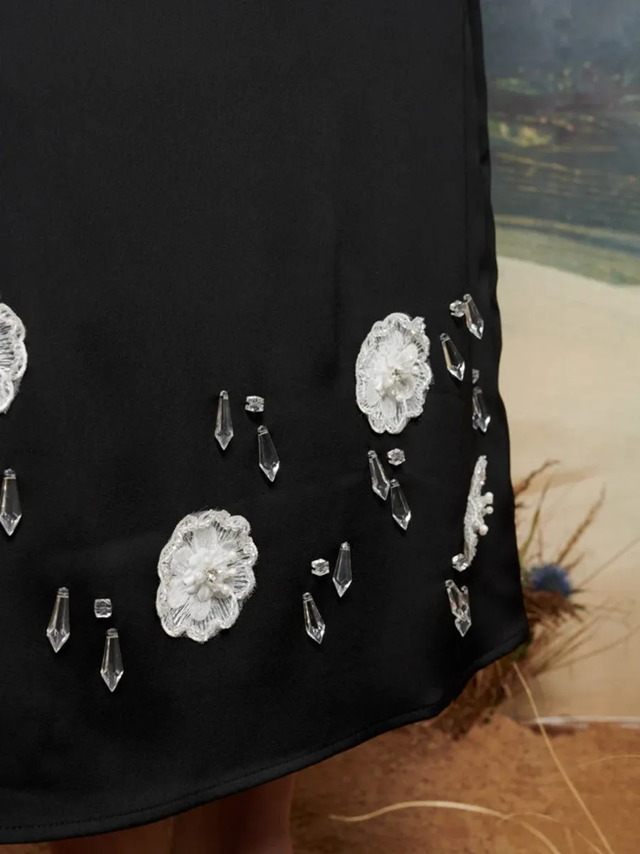 Casual Hearts Art Graphic Midi Skirt