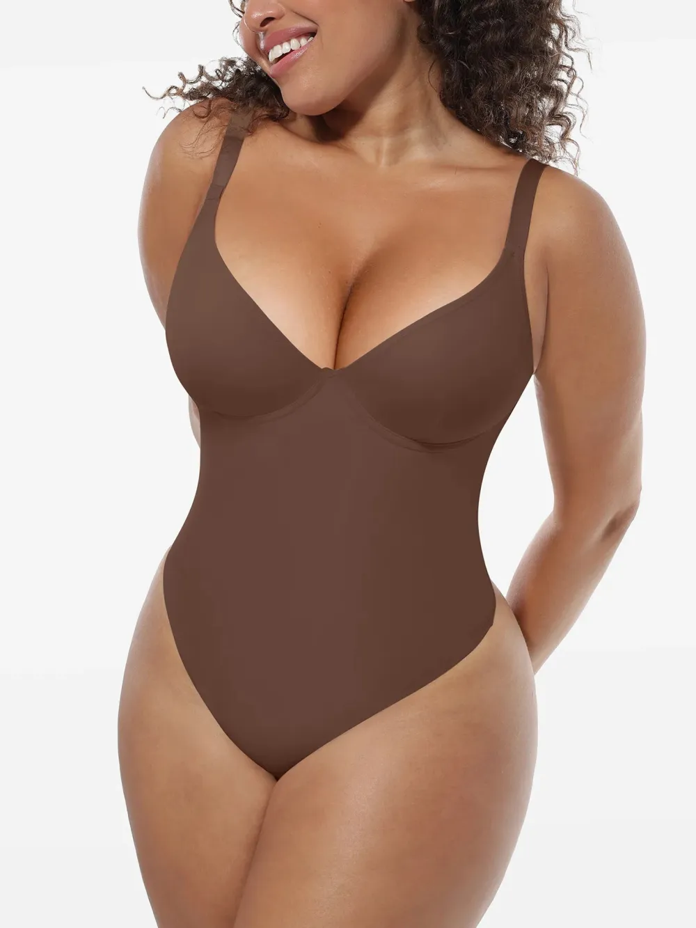 V Neck Deep Shaping Bodysuit
