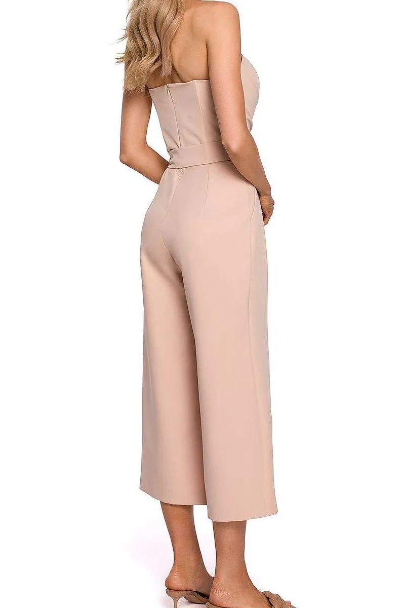 Corset Bow Wide Leg Jumpsuit