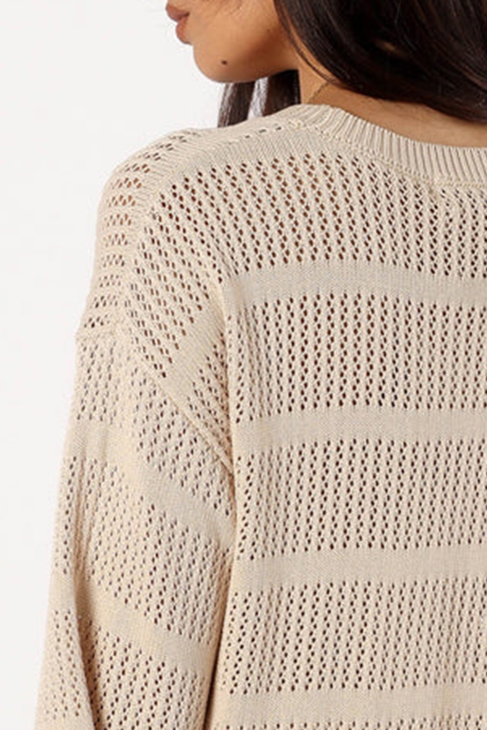SAND LONG MESH TOP
