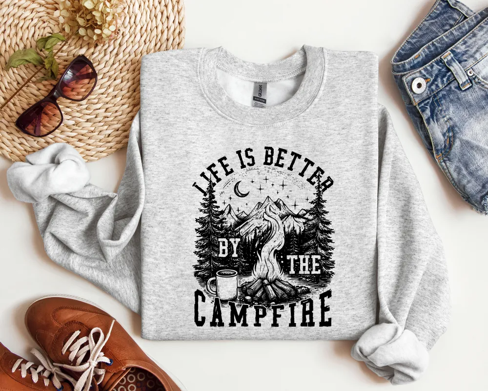 Campfire Graphic Crewneck Sweatshirt