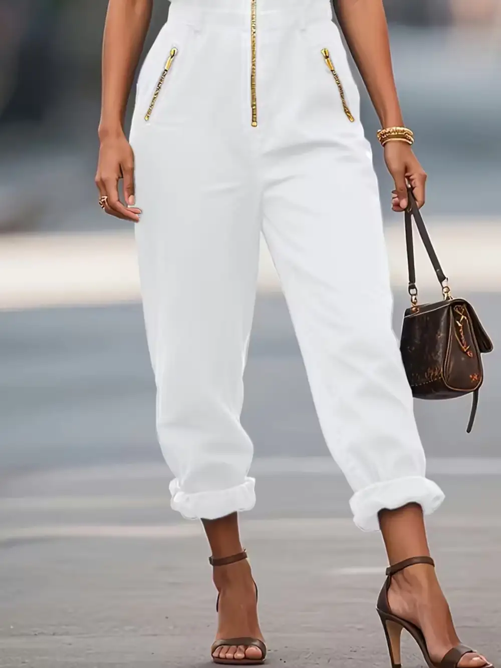 Sleeveless Zip Up Jumpsuit