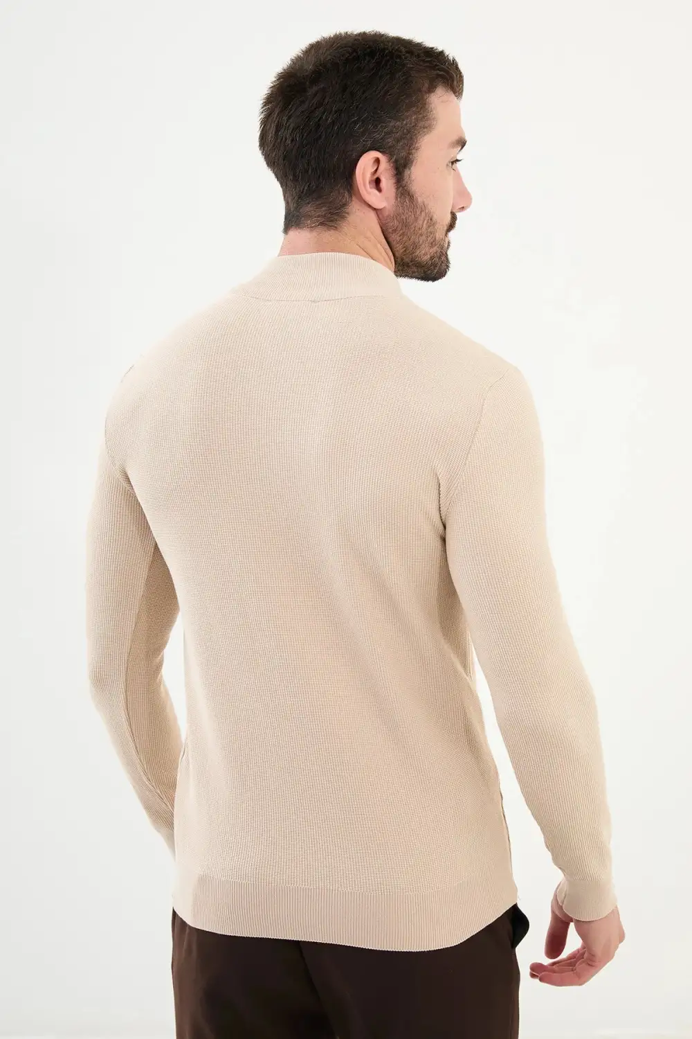 Modern Half Turtleneck Zip Knit Sweater