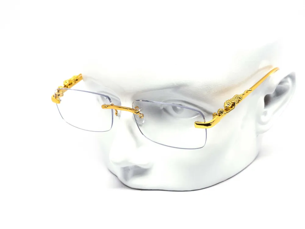 12-Pack Rimless Metal Cat-Eye Clear Lens Eyeglasses