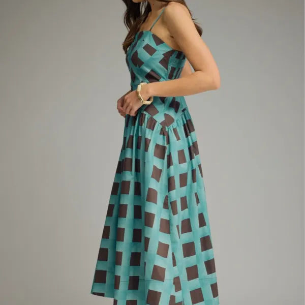 Plaid Midi Dress