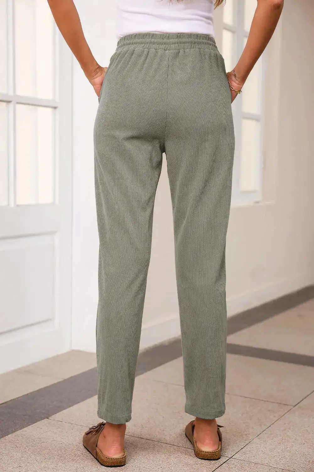 Straight Leg Drawstring Pants