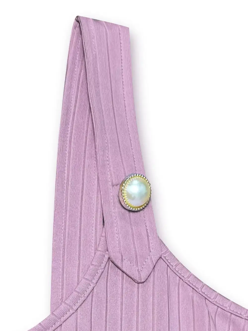 Pearl Detail Scoop Neck