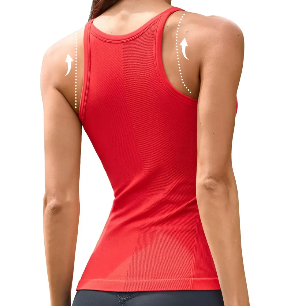 Women CoreFlex Ribbed Bra Tank with Built in Bra