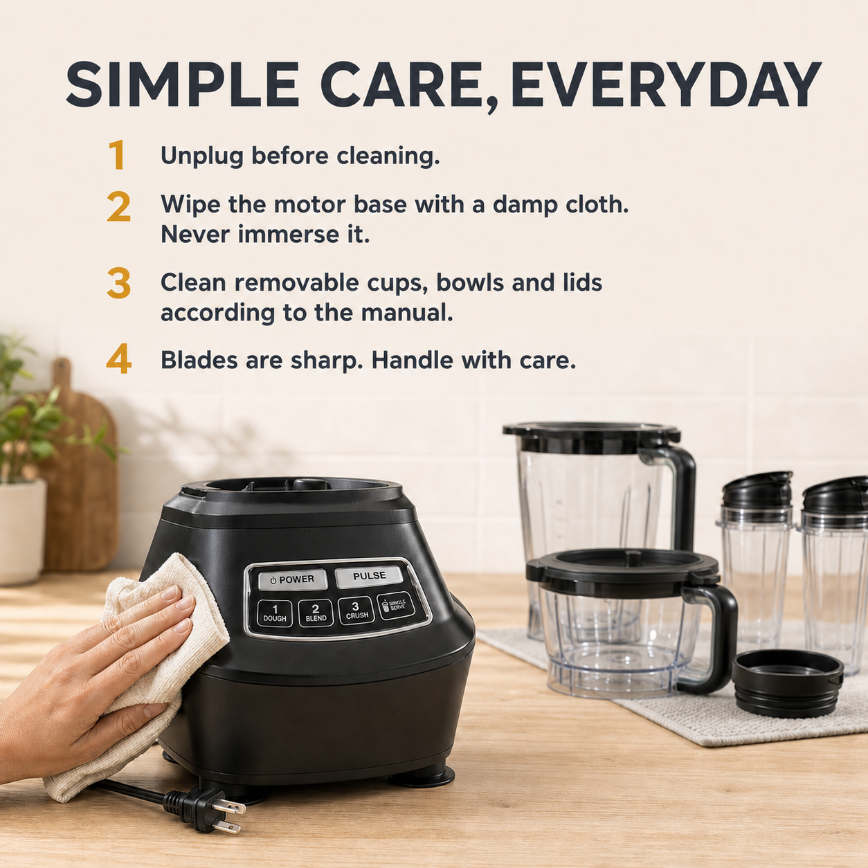 Blend Drinks. Prep Ingredients. Mix Dough. — product detail 7