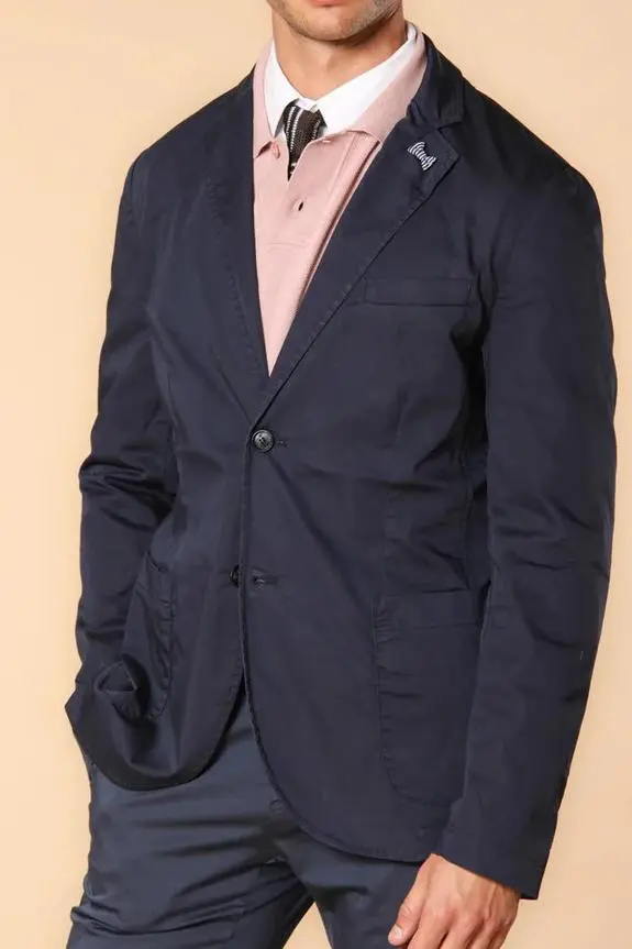 Men's Business Casual Fashion Navy Blue Blazer