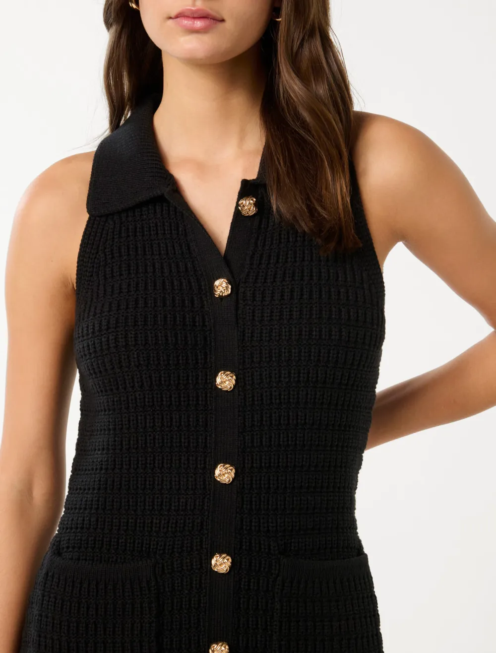Textured Knit Mini Dress