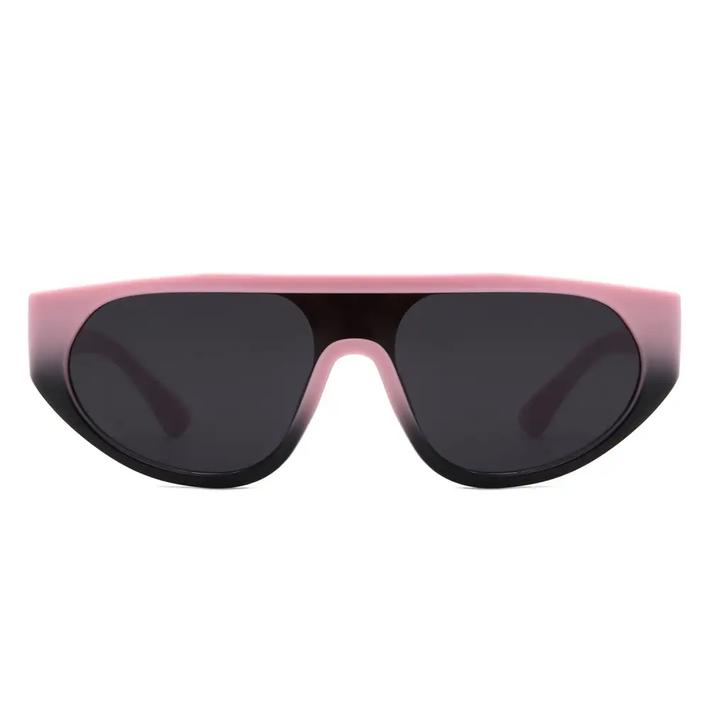 Round Flat Top Frame Sunglasses