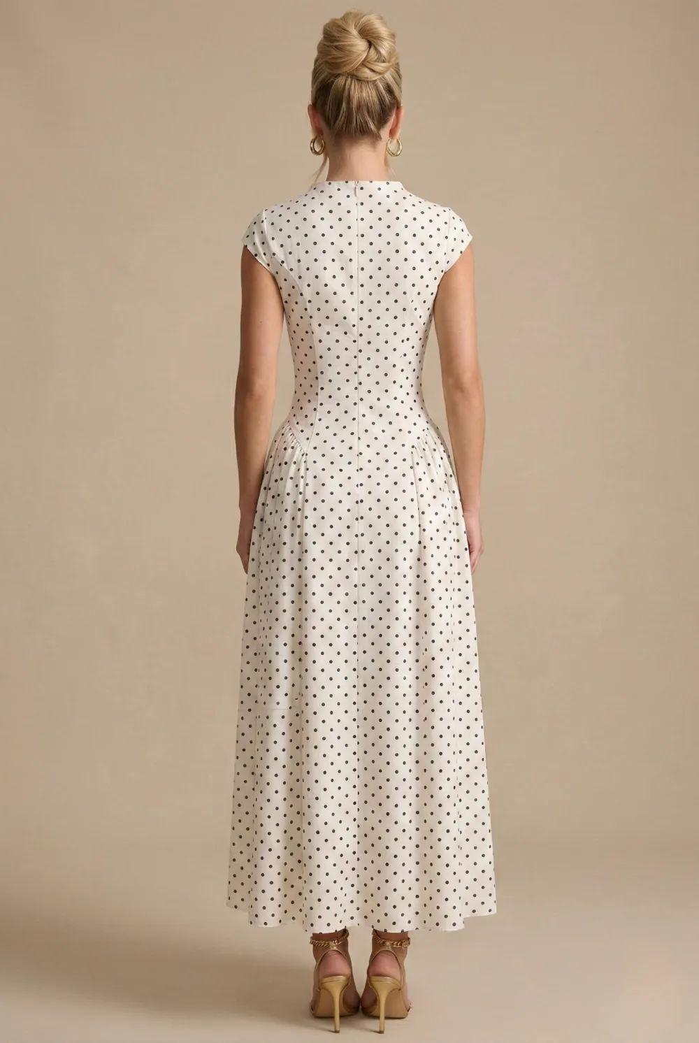 A Line High Neck Maxi Dress