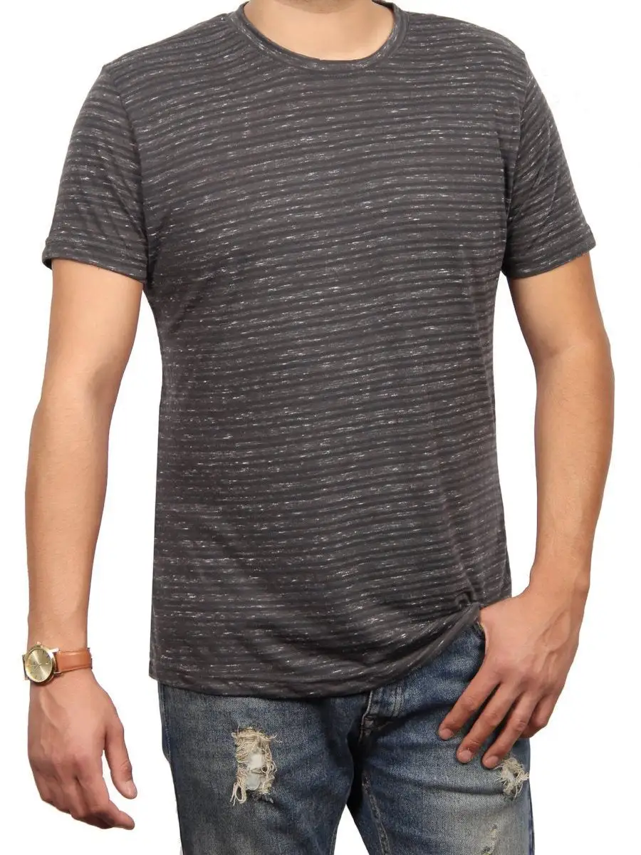Relaxed Striped Jersey Men's Button Down Shirt