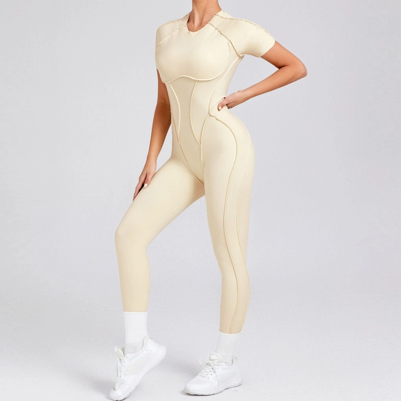 Open Back Sculpted Active Jumpsuit