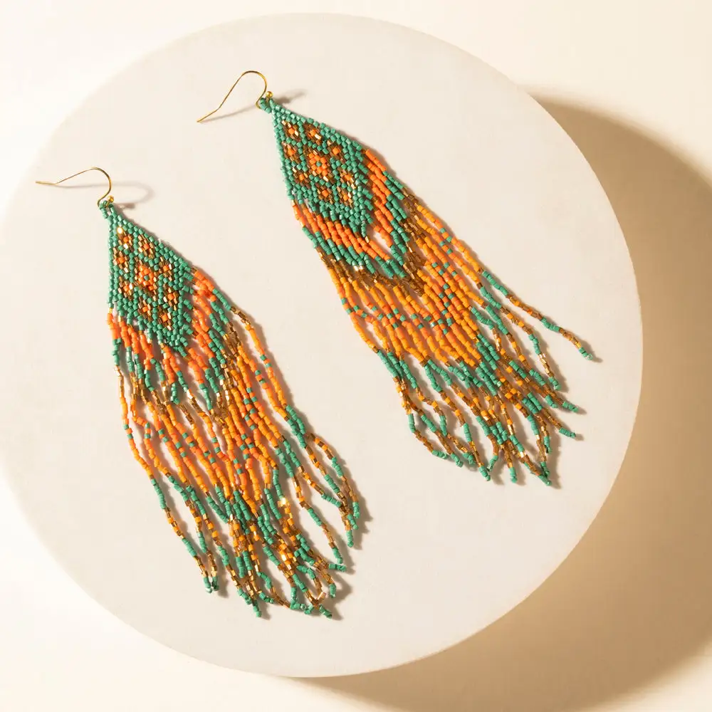 Curved Delicate Artful Fringe Earrings