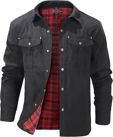 🤠 Men’s Lightweight Plaid Western Shirt Jacket – Rugged Style. Everyday Comfort. 🔥 Limited-Time Fall Deal – 40% OFF!