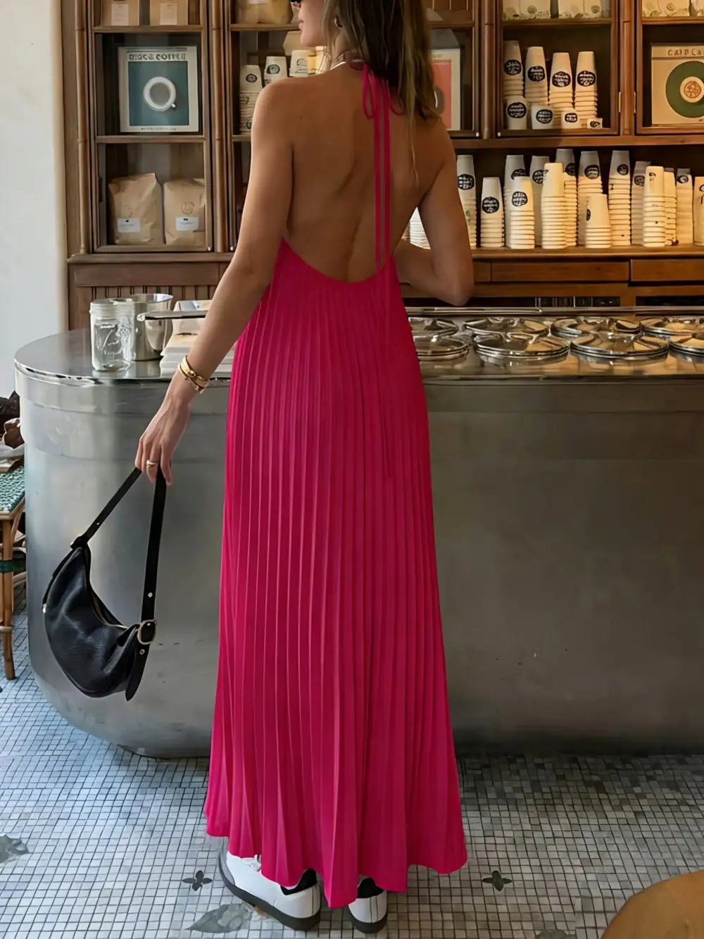 Pleated Maxi Dress