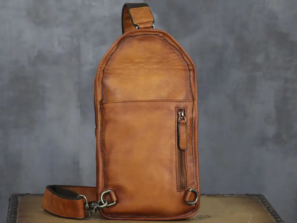 Leather Crossbody Chest Sling Shoulder Bags