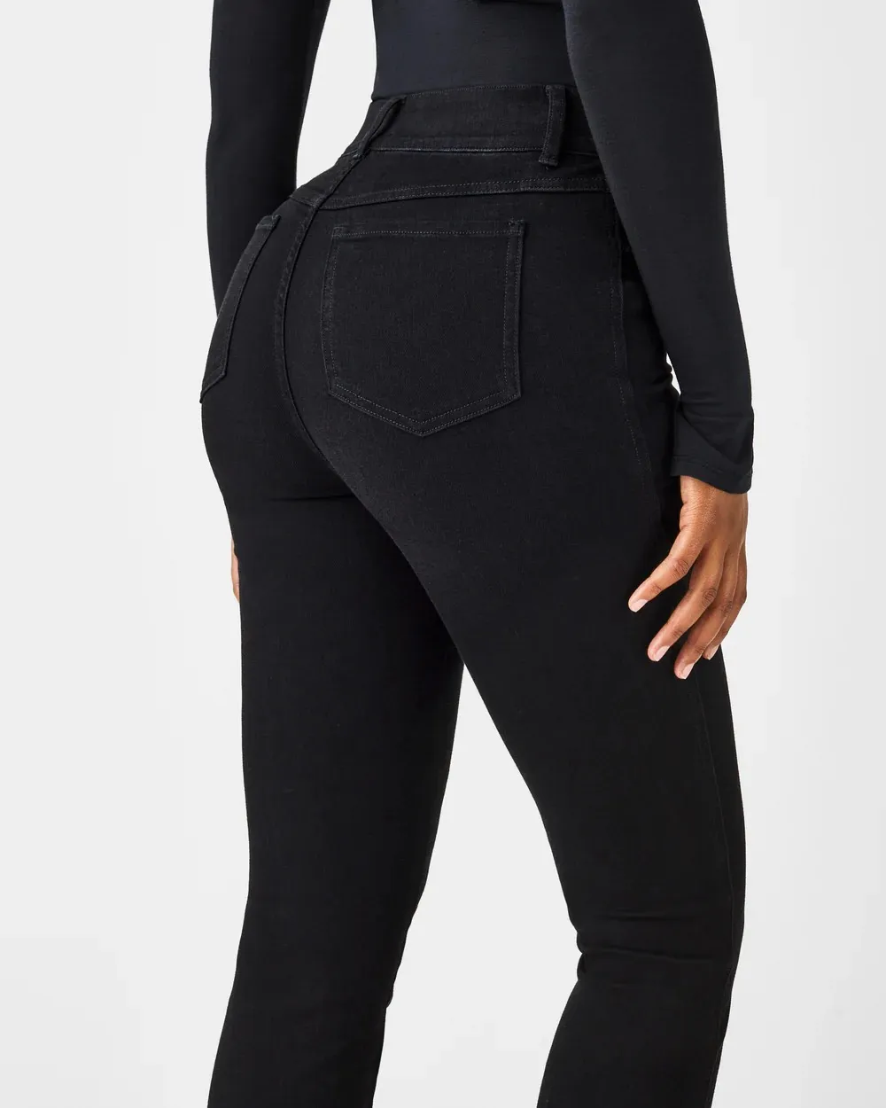 Clean Black Flare Jeans