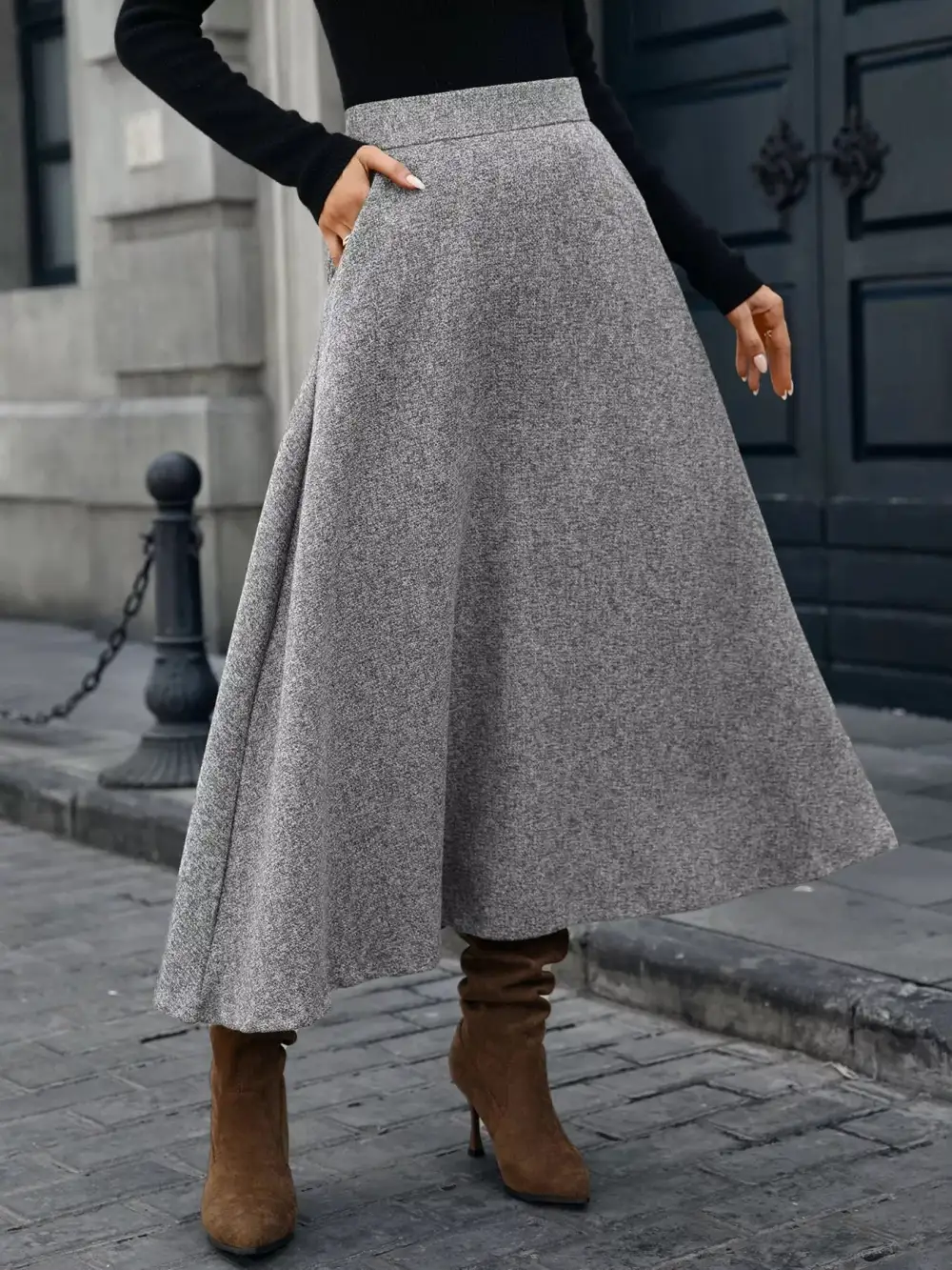 A-line Midi Skirt