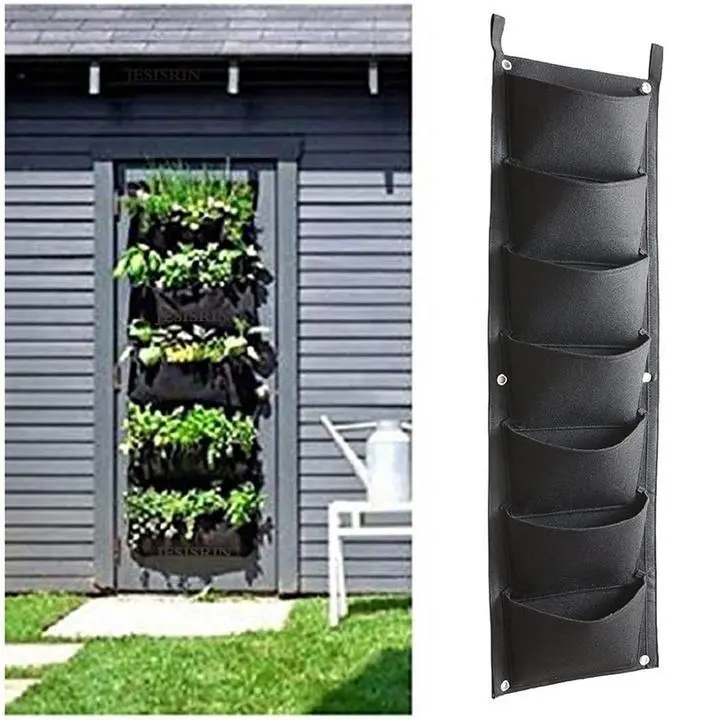 7 Pocket Hanging Vertical Garden Wall Planter