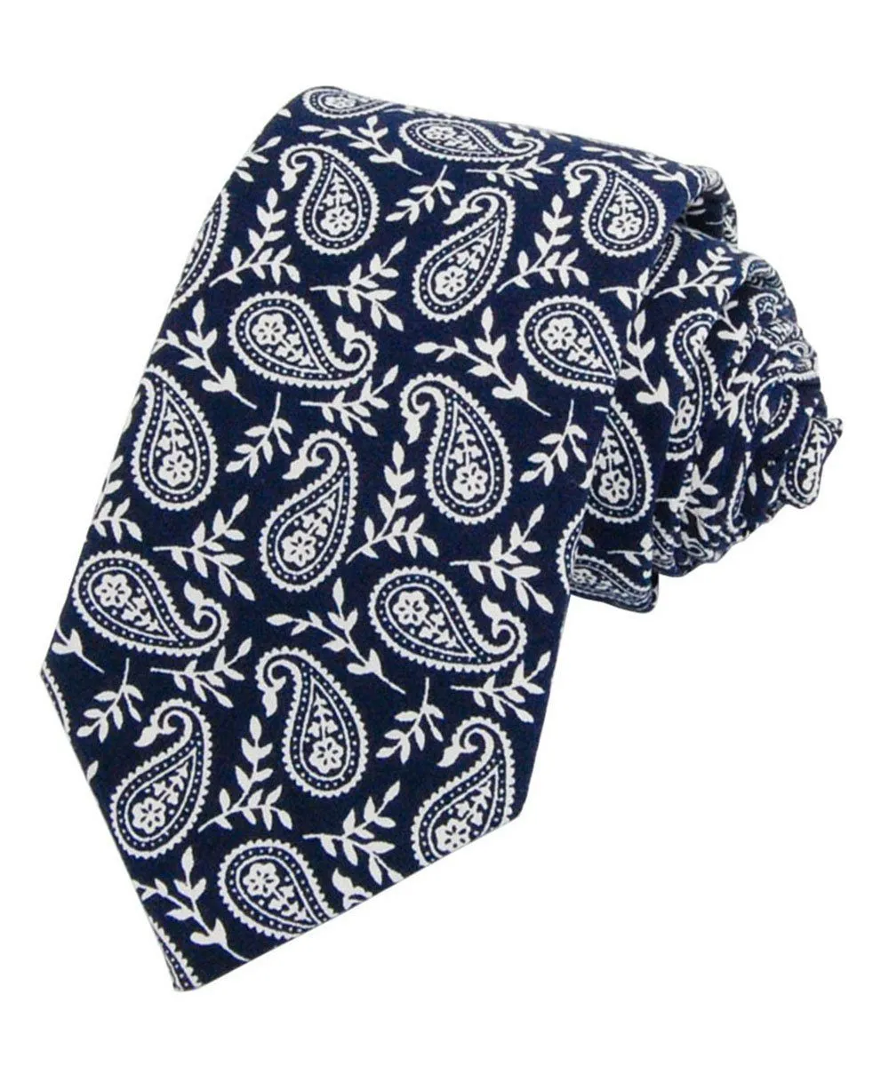 Polished Cotton Paisley Men's Necktie