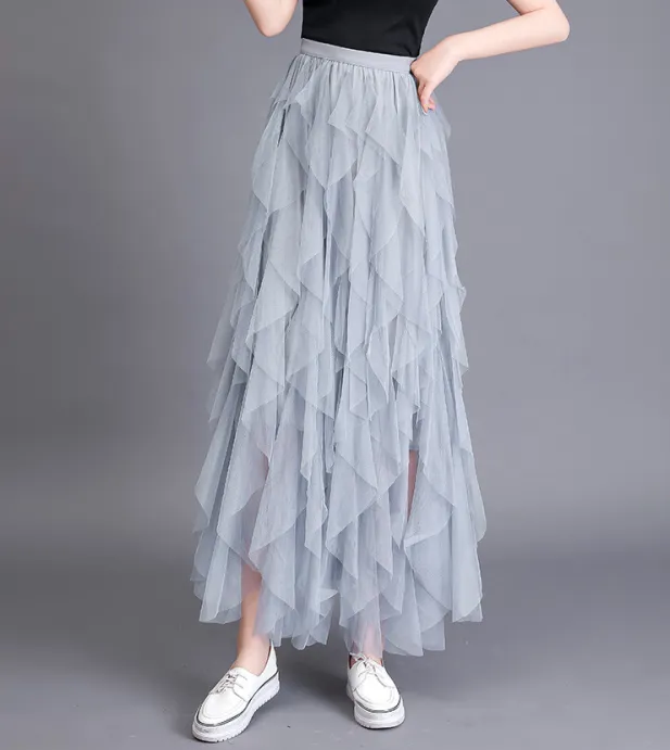 Everyday Polished Mesh Skirt
