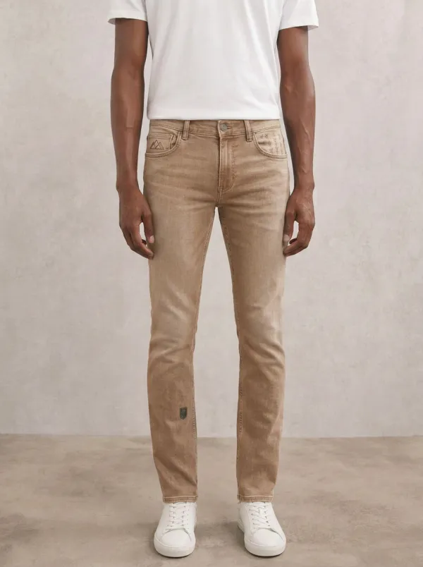 Men's Classic Comfort Mountain Graphic Printed Stretch Denim Jeans