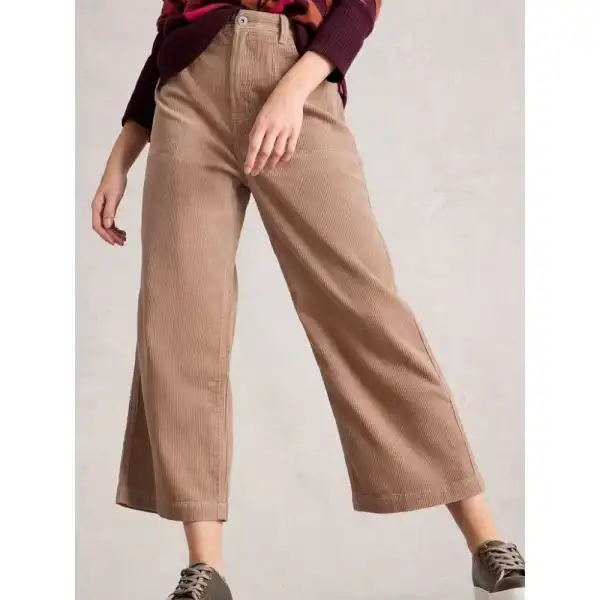 Wide-Leg Cropped Women's Trousers