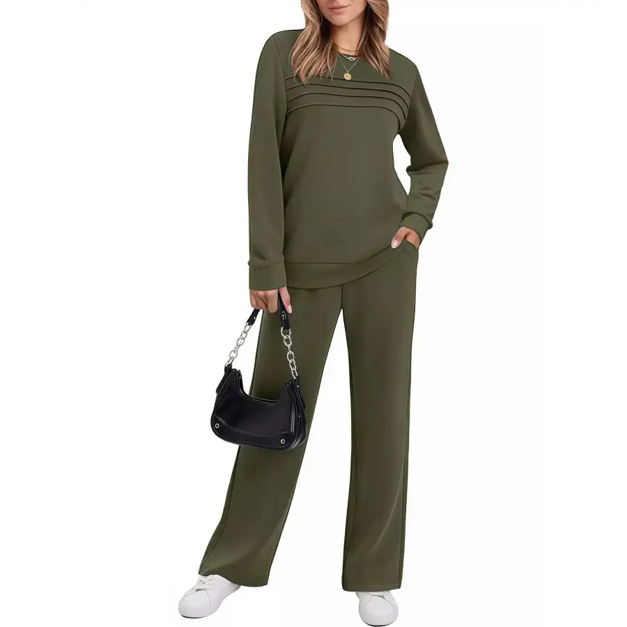 Casual Long Sleeve Top and Pants Set