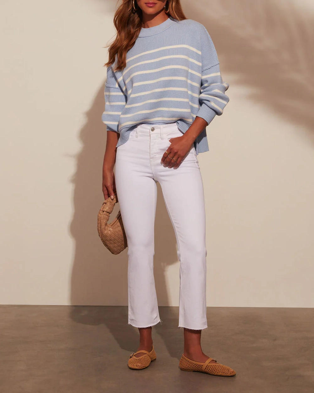 Neck Striped Pullover Sweater