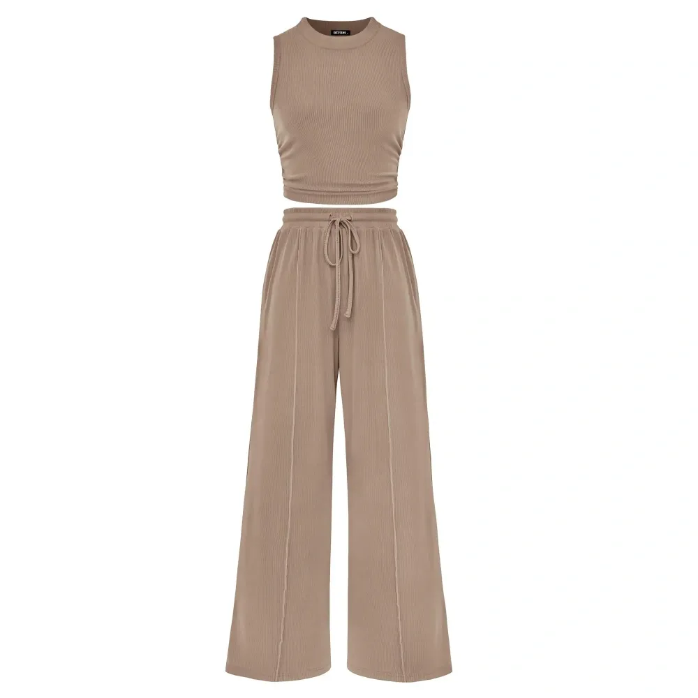 Women's 2-Piece Ribbed Knit Lounge Set
