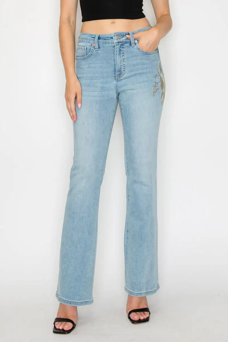 High Rise Bootcut Flare Denim Jeans