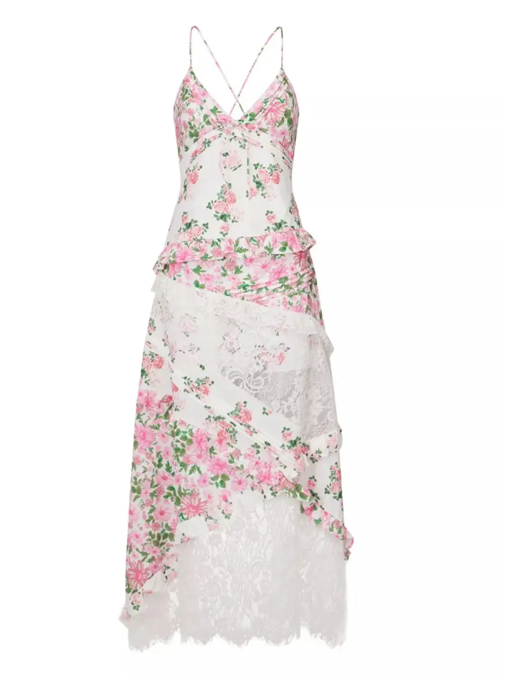 Floral Printed Lace Maxi Dress