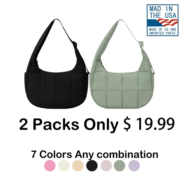 🛍️ Clearance Sale — 40% OFF! | Women's Solid Color Quilted Shoulder Bag – Fashionable Large Capacity Underarm Bag for Daily Use
