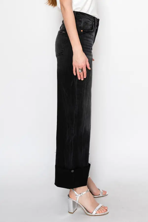 High Rise Wide Leg Relaxed Denim Jeans