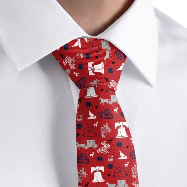 Timeless Heritage Emblem Pattern Necktie