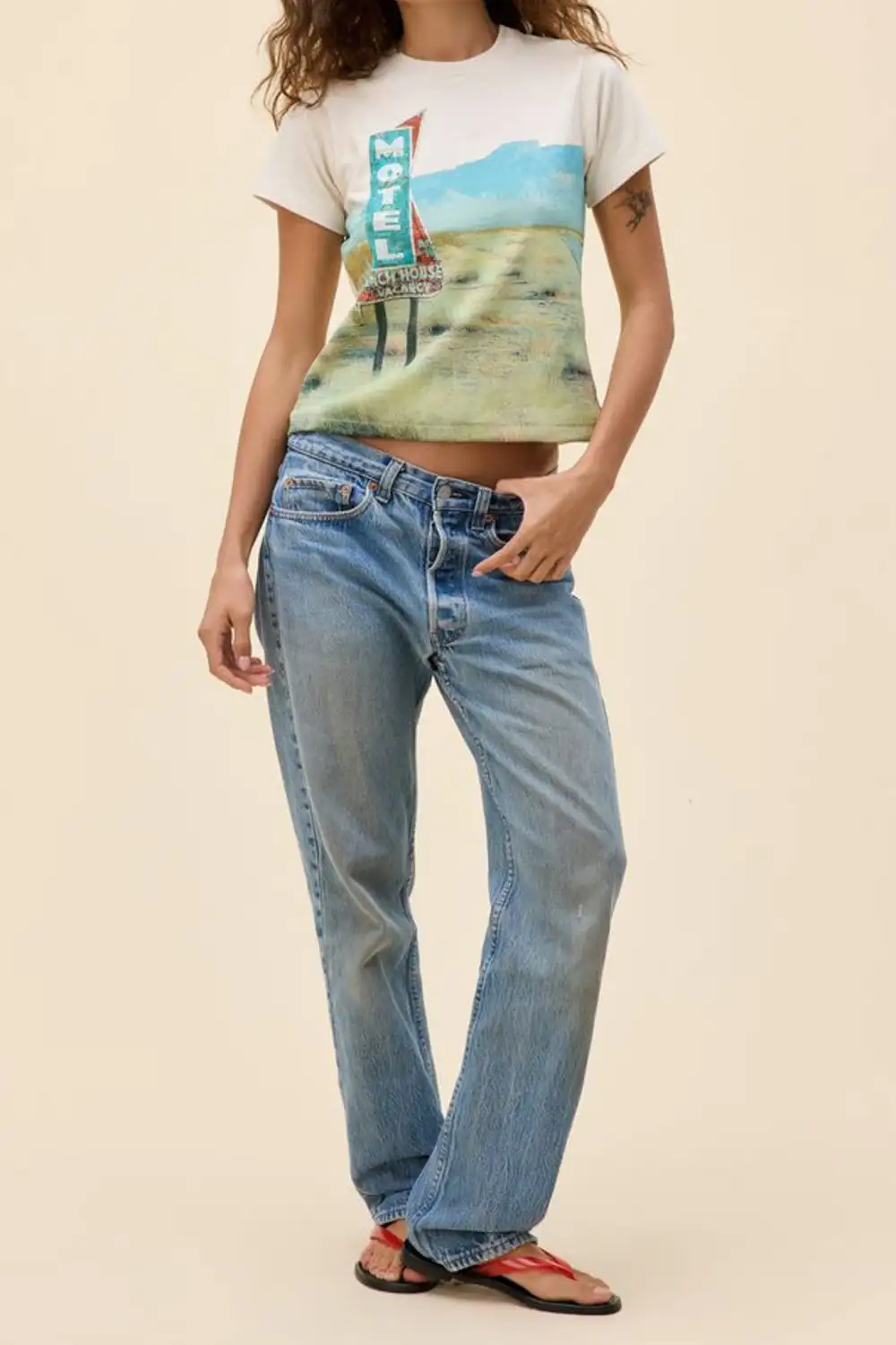 Printed Oversized Fitted Tee