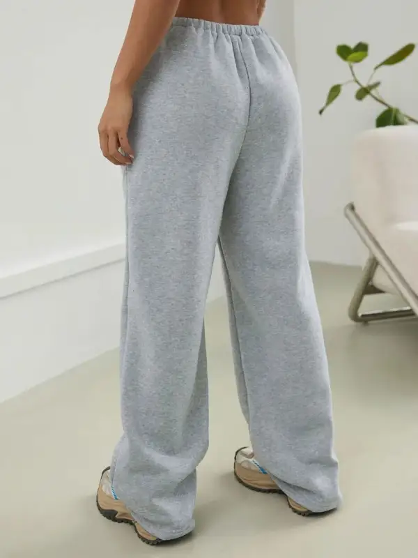 Gathered Wide Leg Drawstring Pants