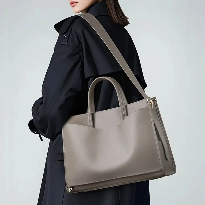 Classic Soft Zip-Top Shoulder Bag