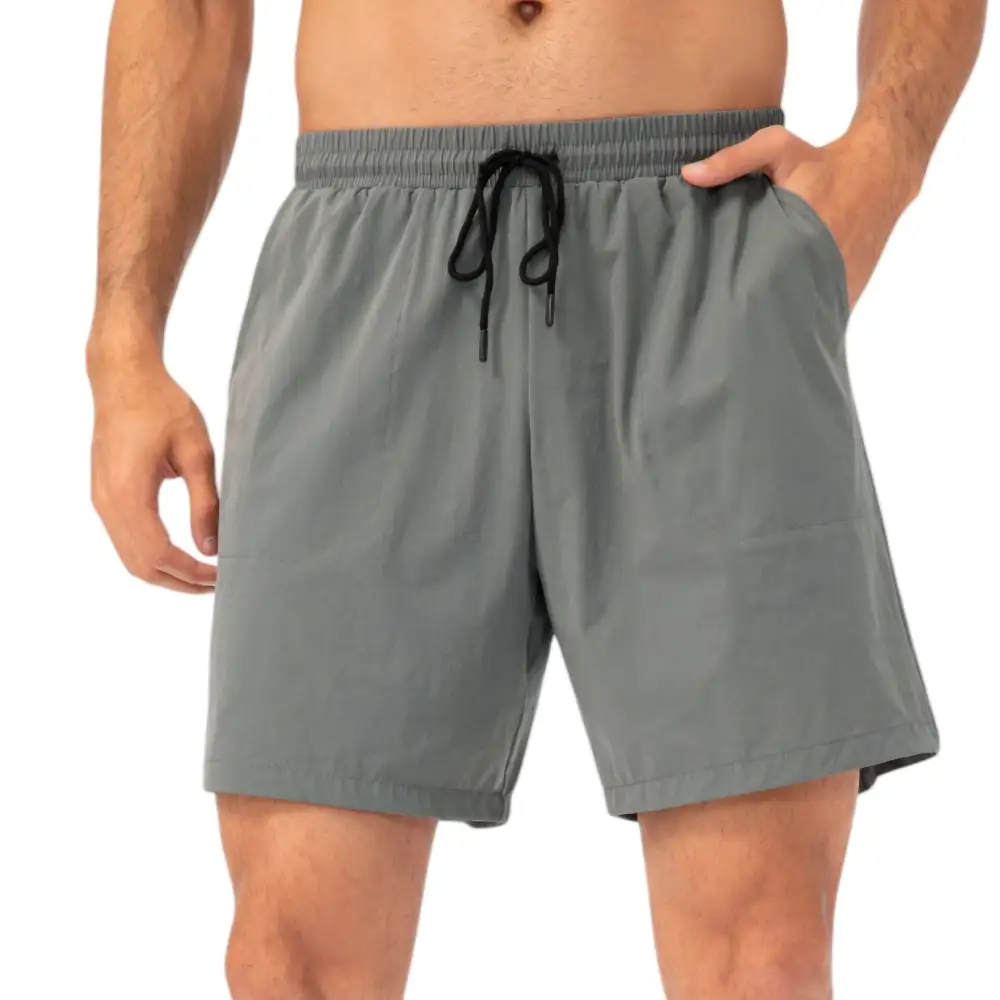 Refined Drawstring Elastic-Waist Side-Pocket Lightweight Men's Athletic Shorts