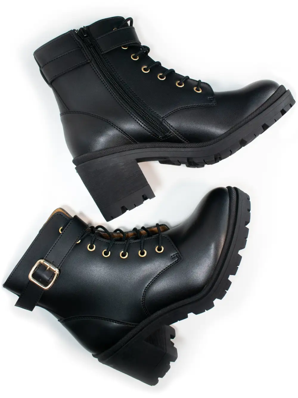 Water Resistant Track Sole Ankle Boots