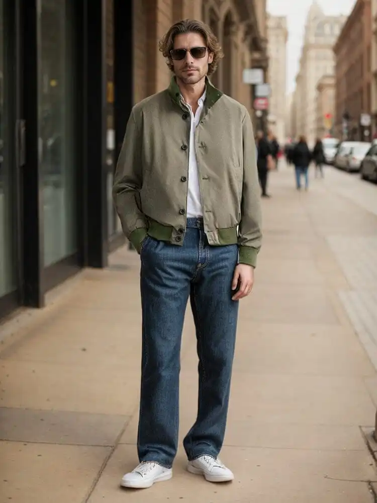 Casual Contrast Collar Jacket