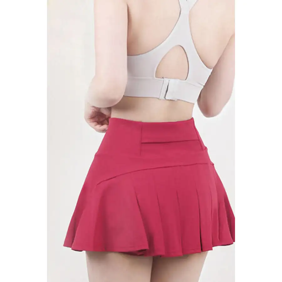 High Waist Pleated Active Skirt