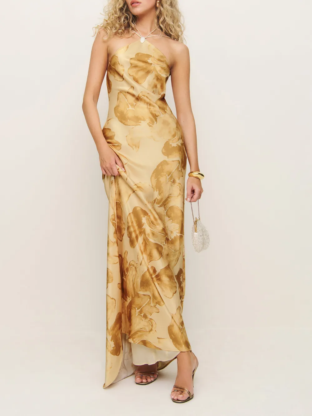 Sleeveless Floral Print Maxi Dress