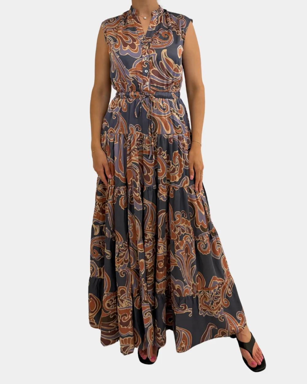 Printed Tiered Maxi Dress