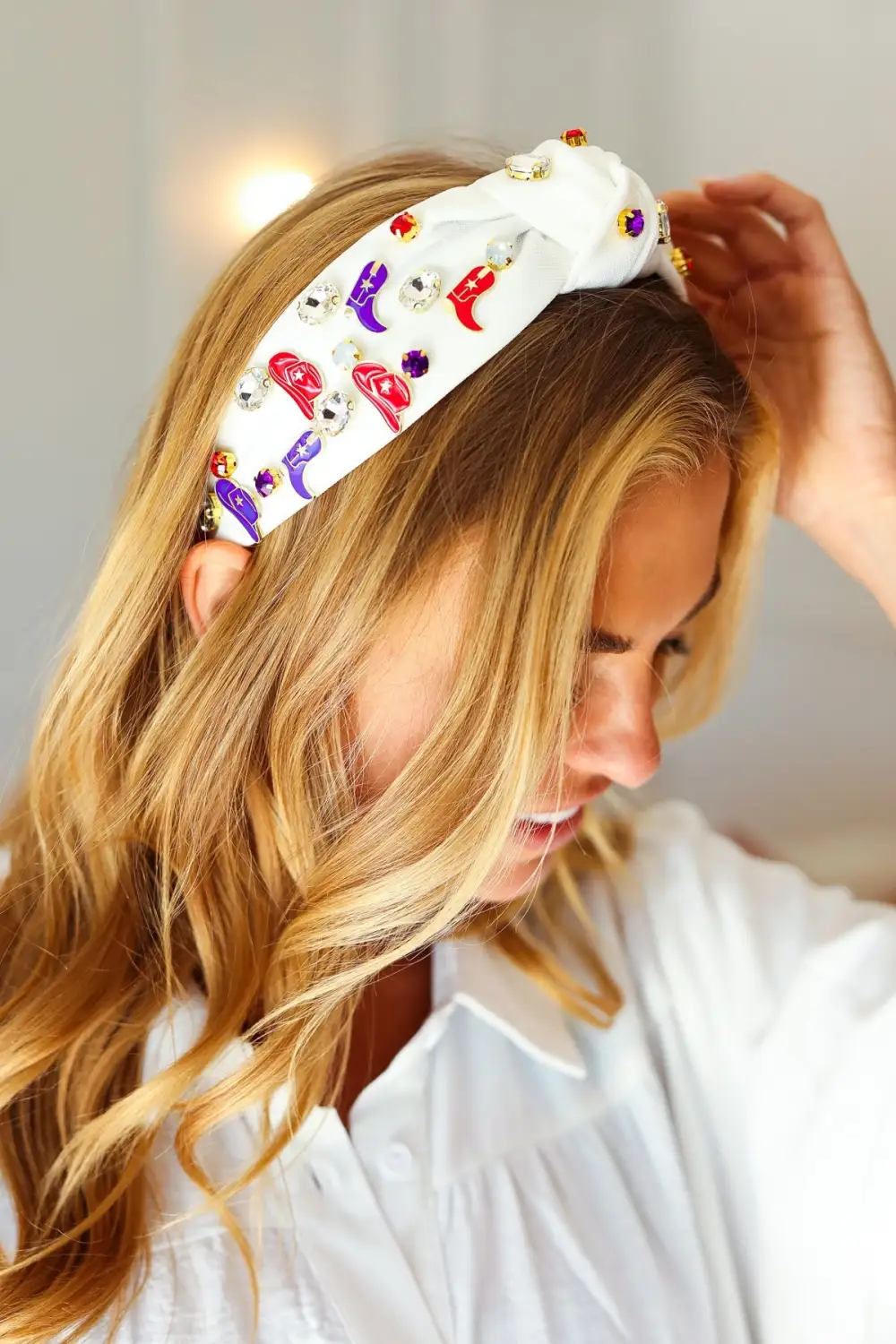 Top Knot Embellished Hair Headband