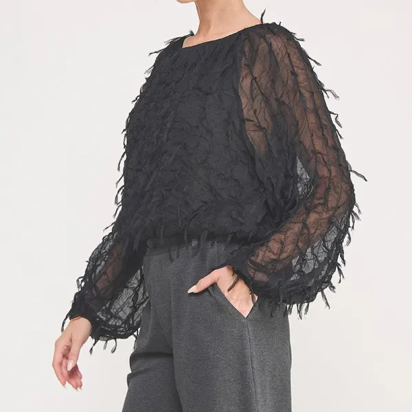 Fringe Texture Blouse