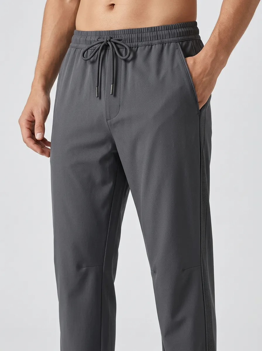 Heritage Ice Silk Graphic Print Street Look Men's Ice Silk Casual Pants